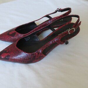 Red Abound sling back pump
